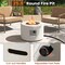 White Terrazzo Fire Pit Table with Propane Tank Holder and 40,000 BTU